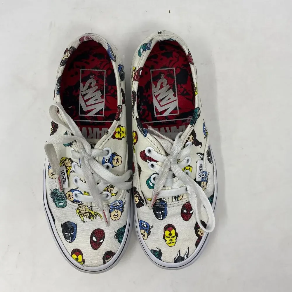 VANS Marvel Avengers Masks Faces Authentic Shoes Womens Size 5